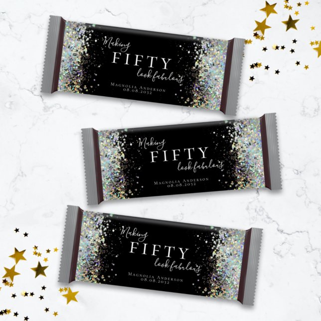 Glitter 50º Aniversário Favor do Bar Candy (Criador carregado)