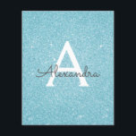 Glitter Azul de Orçamento Doce Dezesseis Aniversár<br><div class="desc">Glitter Espelho Azul de Orçamento Doce Dezesseis Monogramas Nome e Convite de aniversário Inicial. Este convite é perfeito para a Festa de aniversário Sparkle Glitter Sweet 16 que está a tentar comemorar em Teal ou Aqua Blue.</div>