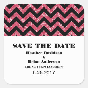 Glitter Chevron Salve os Adesivos de Data, Rosa
