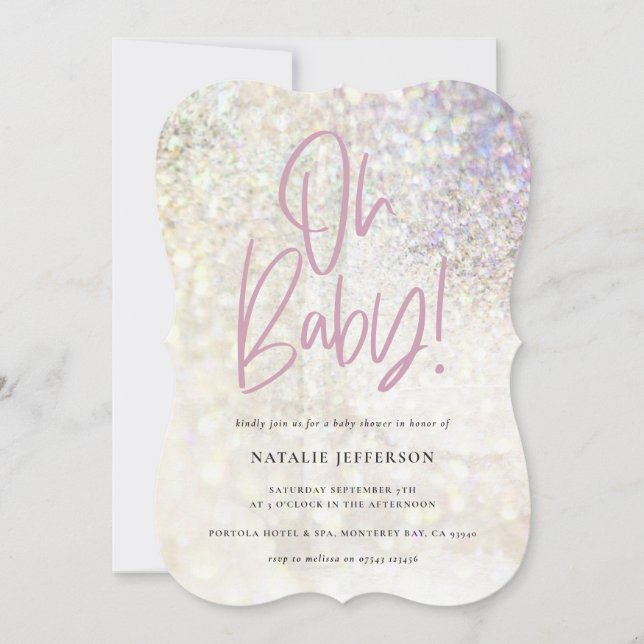 Glitter, classe de brilho oh baby! festa de chá (Frente)