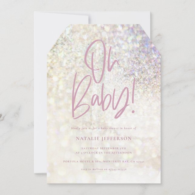 Glitter, classe de brilho oh baby! festa de chá (Frente)