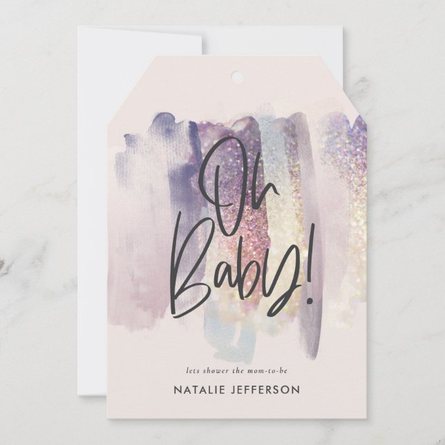 Glitter, classe de brilho oh baby! festa de chá (Frente)