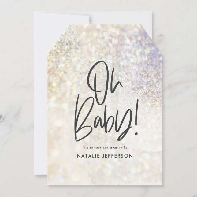 Glitter, classe de brilho oh baby! festa de chá (Frente)