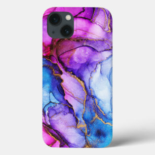 Glitter de Aquarela Azul Roxo iPhone / iPad case