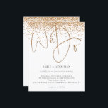 Glitter de Confetti Dourado de Orçamento Fazemos C<br><div class="desc">Dourado Orçamento Confetti Glitter Fazemos Convite De Casamento. Um alternativo de 4, 5 pol x 5, 6 pol com preço inferior. Disponível em um STOCK DE CARTÃO SEMI-GLOSS 110 lb, que é a opção padrão (mais espesso para convites), OU um STOCK de PAPEL THINNER FINISH 80 lb FINISH (ideal para...</div>