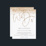 Glitter de Confetti Dourado de Orçamento Fazemos C<br><div class="desc">Dourado Orçamento Confetti Glitter Fazemos Convite De Casamento. Um alternativo de 4, 5 pol x 5, 6 pol com preço inferior. Disponível em um STOCK DE CARTÃO SEMI-GLOSS 110 lb, que é a opção padrão (mais espesso para convites), OU um STOCK de PAPEL THINNER FINISH 80 lb FINISH (ideal para...</div>