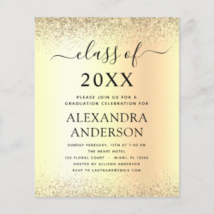 Glitter de Festa de formatura Preto Dourado 2023