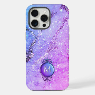 Glitter de Pastel Roxo e Joia Monogramada