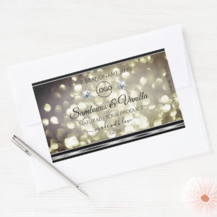 Glitter de Platina Sparkle Etiquetas de produto Et