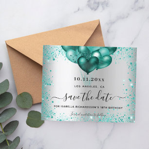 Glitter de prata de aniversário do orçamento salva