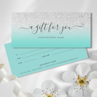 Glitter de Prata Teal Silver do Certificado de Ofe