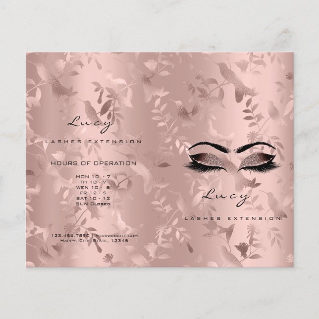 Glitter Diminui Preço Beleza Folheto Rosa Folheto (Frente)