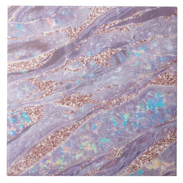 Glitter Dourado com Rosa de Lavanda de mármore opa (Frente)