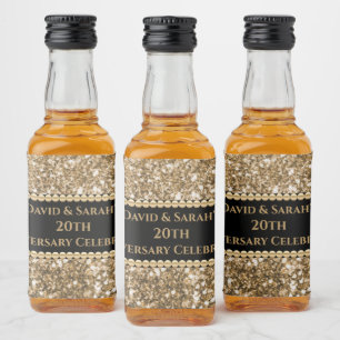 Glitter Dourado da Celebração do 20 Casamento