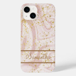 Glitter Dourado de espiral branco rosa personaliza