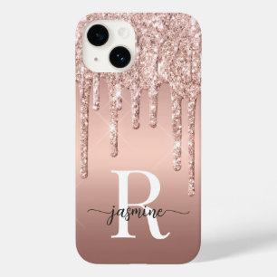 Glitter Dourado de Rosa de luxo Monograma