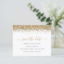 Glitter Dourado do Script de Orçamento Salvar a Da