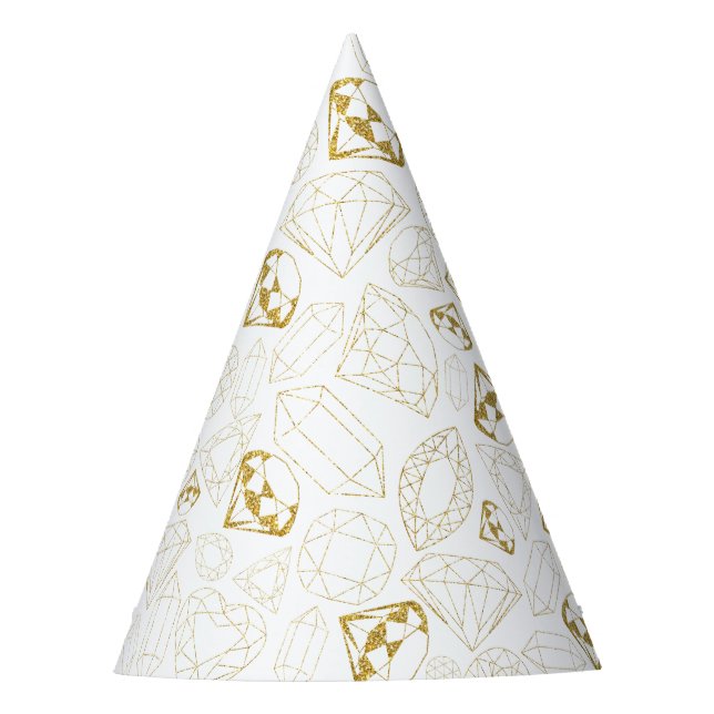 Glitter Dourado Ela é um chapéu de Festa de aniver (Frente)