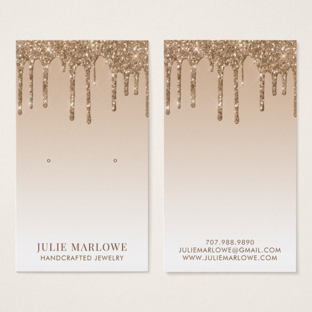 Glitter Dourado Elegante Que Ocorre Judaamente (Frente & Verso)