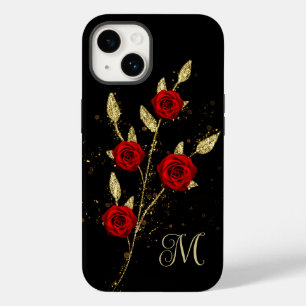 Glitter Dourado Faux Chic deixa monograma Rosa ver
