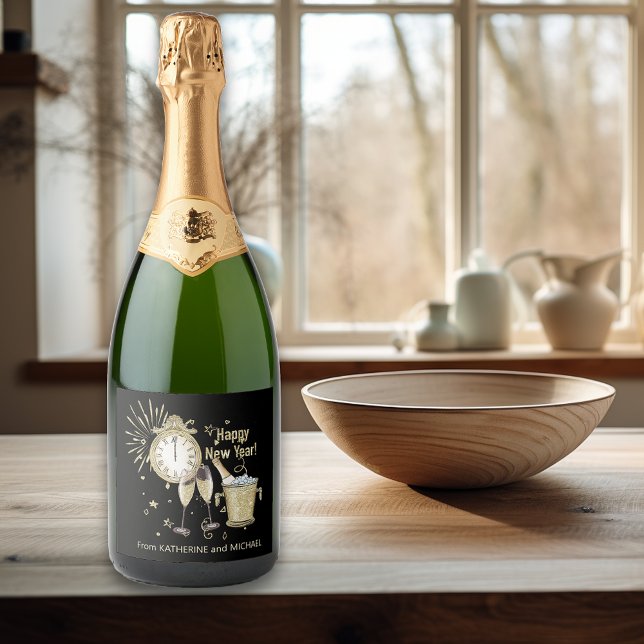 Glitter Dourado Personalizado de Presente de feliz (Criador carregado)