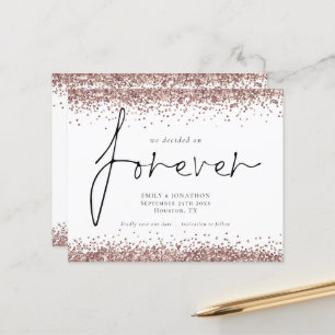 Glitter Dourado Rosa de Orçamento para sempre QR 