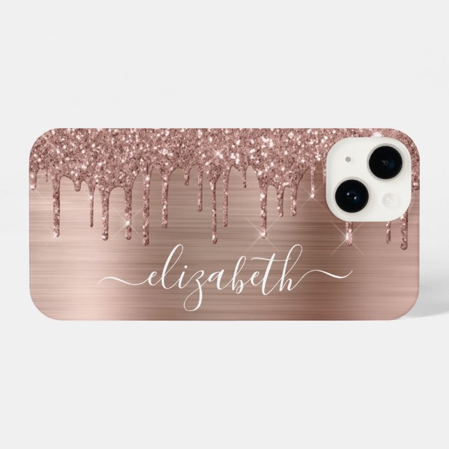 Glitter Dourado rosa Personalizado (Verso Horizontal)