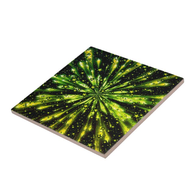 Glitter Dourado Stars Azulejo cerâmico (Lateral)