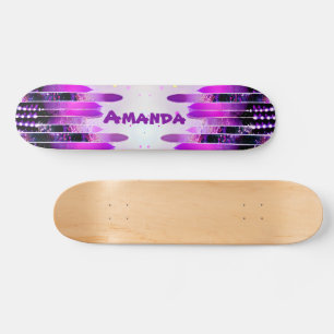 Glitter Drivers Girly Name Personalised Skateboard