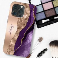 Glitter Girly Rosa Dourada Roxo