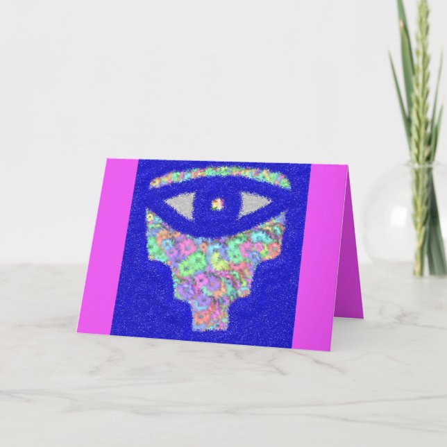 Glitter hamsa ח מ ס cartão floral ה (Frente)