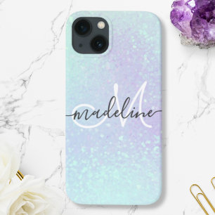 Glitter Holográfico De Pastel Iridescente Monogram
