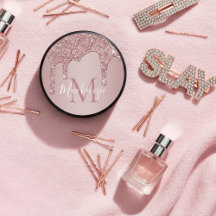 Glitter Monograma Dourado de Rosa Girls