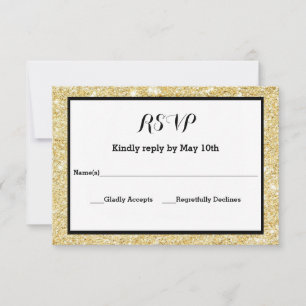 Glitter Ouro e Quadro Preto - Placa de Resposta RS
