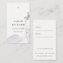 Glitter Pressionado Flores Mínima, Etiqueta de Pre