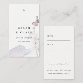 Glitter Pressionado Flores Mínima, Etiqueta de Pre