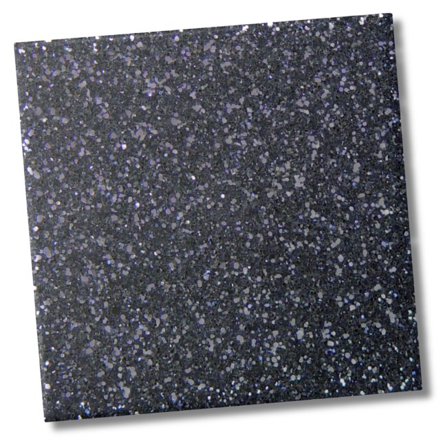 Glitter preto chic Sparkle (Stylish Glam Fashion Faux Black Glitter Pattern Ceramic Tile)