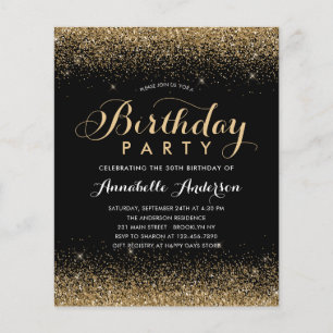 Glitter Preto Dourado Orçamento Espalha Qualquer I