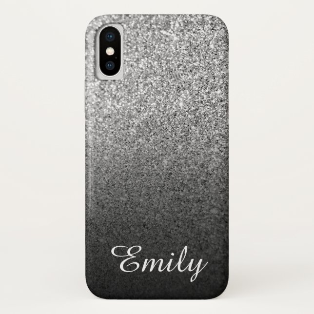 Glitter Preto Girard Silver Personalizado (Verso)