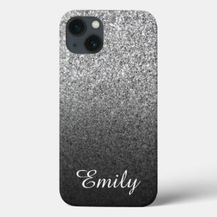 Glitter Preto Girard Silver Personalizado