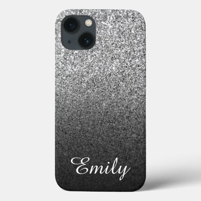 Glitter Preto Girard Silver Personalizado (Verso)