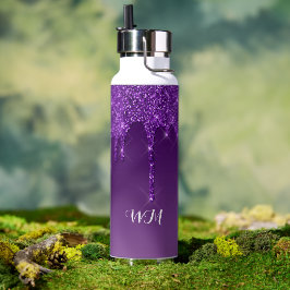 Glitter Púrpura Glitter Personalizado Garrafa De Á