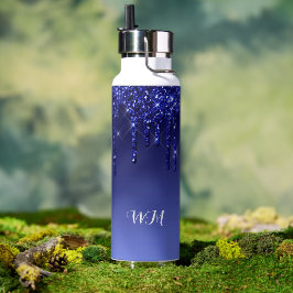 Glitter Real Azul Glitter Personalizado Garrafa De