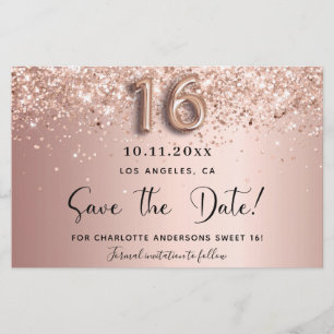 Glitter rosa de ouro do Sweet 16 do Budget Sweet,