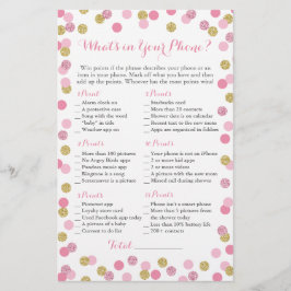 Glitter rosa e Dourado O que há no seu jogo telefô