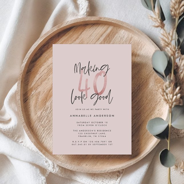 Glitter rosa feminino moderno e elegante aniversár (Criador carregado)