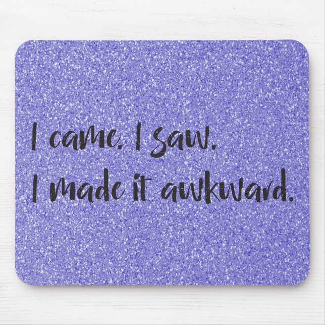 Glitter Roxo Eu O Fiz Como Um Mousepad Estranho (Frente)