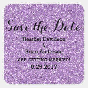 Glitter roxo Salve os adesivos de data
