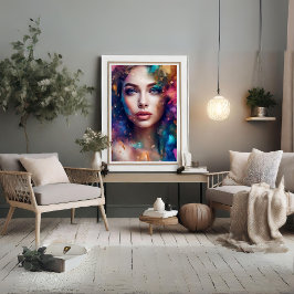 Glitter Sally Abstrato Art Poster