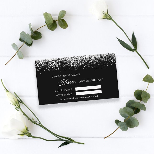 Glitter Silver Quantos cartões de jogo de Chá de K (Criador carregado)